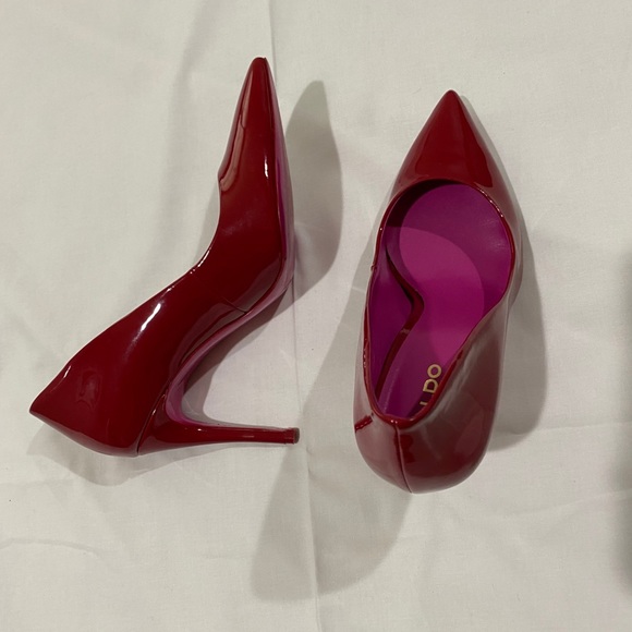 ALDO red patent pumps - Picture 2 of 3
